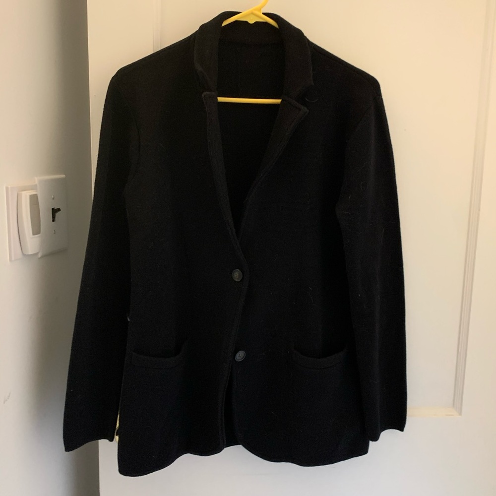 J. Crew black sweater blazer, size small